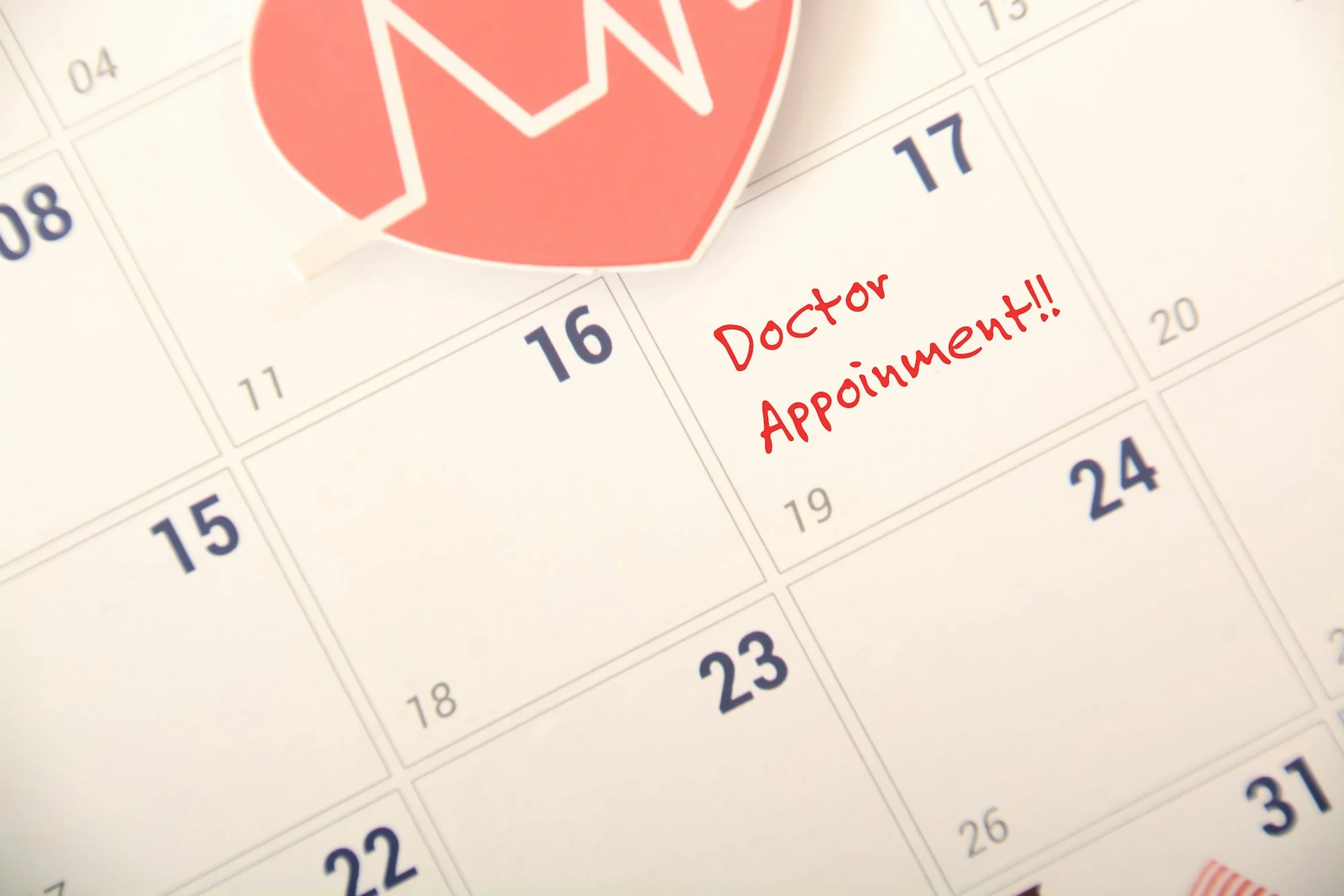 A doctor's appointment scheduled meeting between a patient